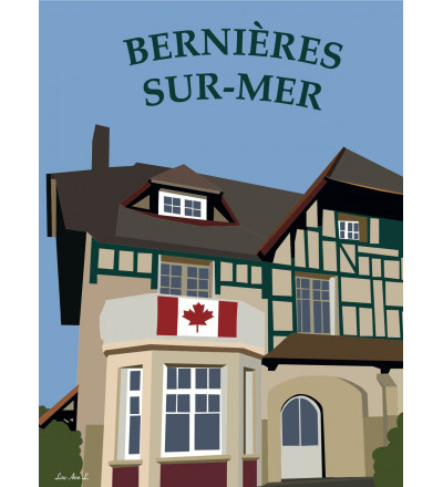 Affiche Bernières-sur-Mer – Déco artisanale | Esprit Cottage