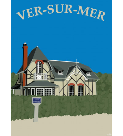 Affiche Ver-sur-Mer – Création originale normande | Esprit Cottage