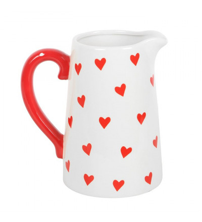 Pichet coeurs en céramique