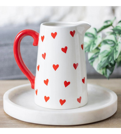 Pichet coeurs en céramique