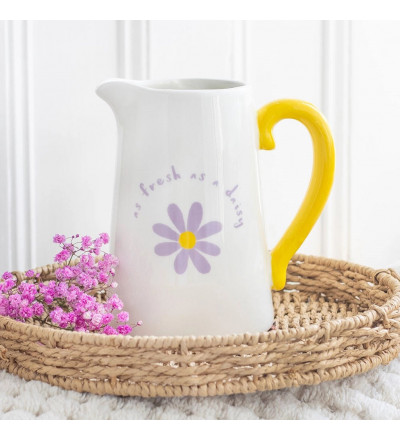 copy of copy of copy of Pichet fleurs de printemps en céramique