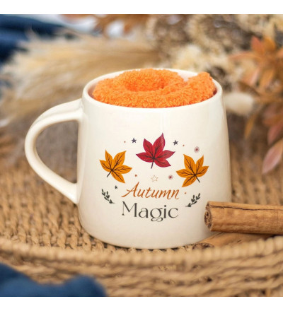 Ensemble tasse d'automne et chaussettes