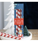 3 bougies de Noël à rayures