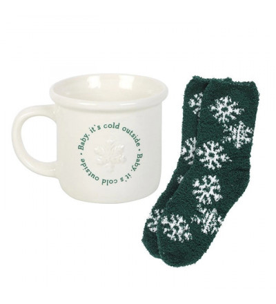 Ensemble tasse de Noël et chaussettes